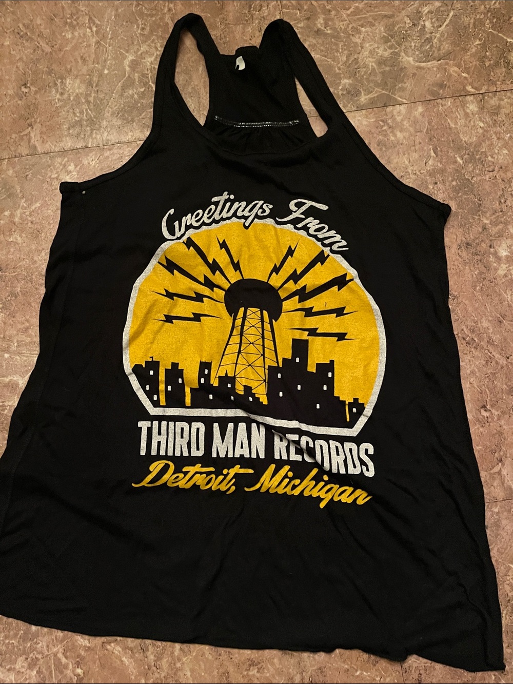 Detroit Michigan Black Graphic Tank